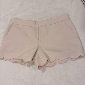 Club Monaco Scalloped Hem light Pink Shorts